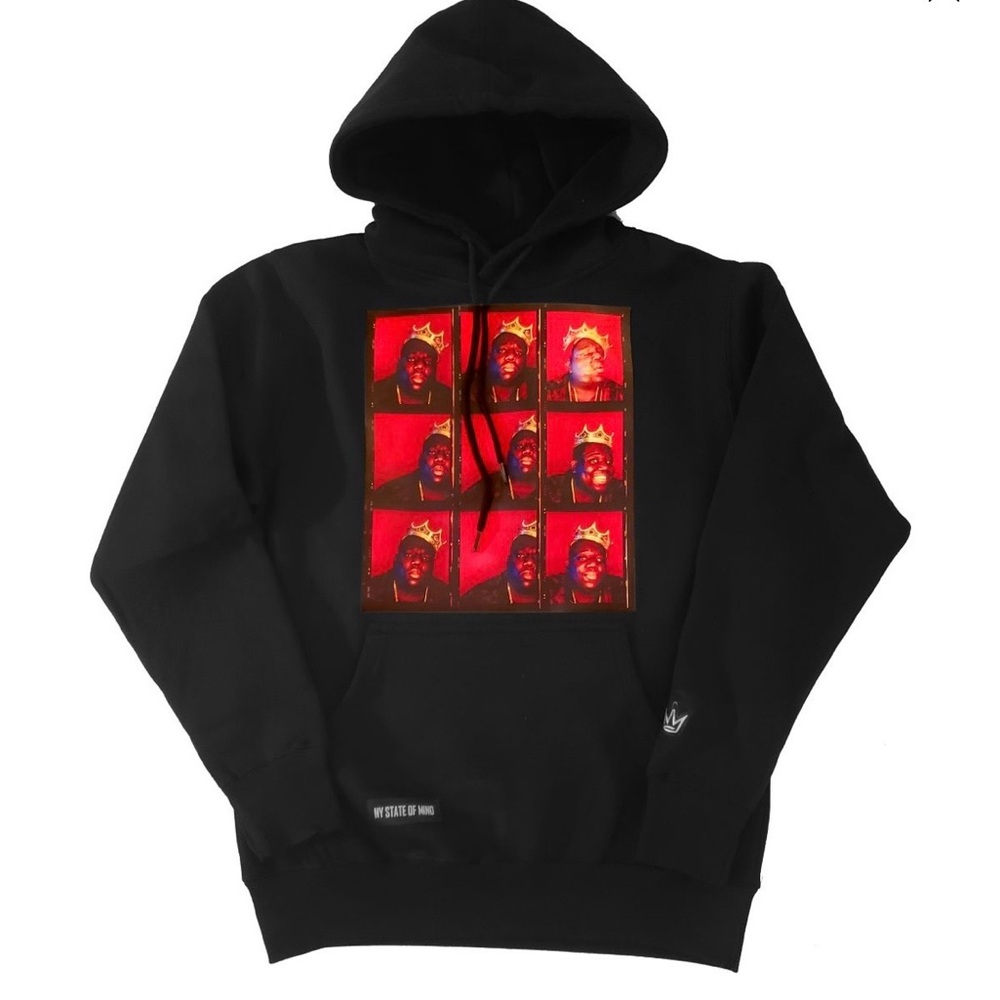 NY State of Mind Biggie photo hood Black Men’s small